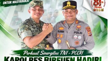 Perkuat Sinergitas, Kapolres Bireuen Hadiri Bazar Pasar Murah Sambut HUT TNI Ke-81